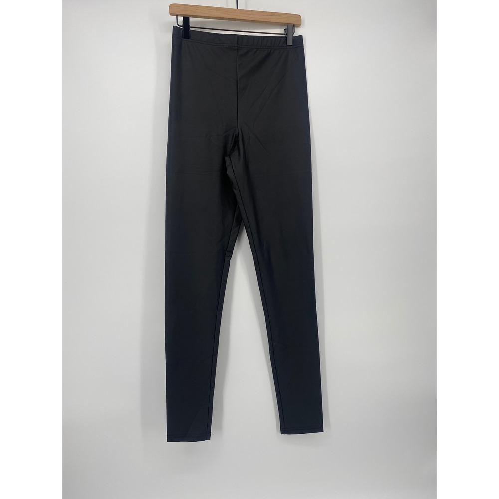 ASOS DESIGN Tall Faux Leather Leggings Womens 8 Black High Waist Stretch Casual